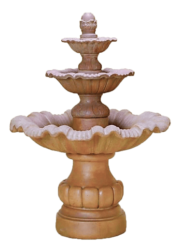 Mallorca Three Tier Cast Stone Outdoor Garden Fountain Fountain Tuscan